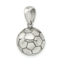 Sterling srebrna fudbalska lopta Privjesak šarm ogrlica Sportski nakit za žene poklone za nju