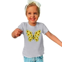 Mala djeca i veliki djeca suncokretorni leptir print dječaci Djevojke vrhovi majice kratkih rukava veličine