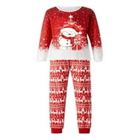 Božićna porodica Pajamas set podudaranja za spavanje jelena snježna pahuljica pulover + hlače