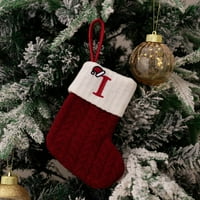 Božićne čarape božićni ukrasi crveno pismo pletene čarape božićni pokloni torbe božićne stablo ukrase