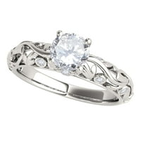 Mauli dragulji za angažovanje prstenova za žene karatni dijamantni zaručni prsten 4-prong 14K čvrsto