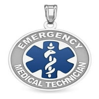Sterling Silver EMT medicinski ID šarm ili privjesak -