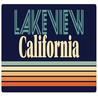 Lakeview California Vinyl naljepnica za naljepnicu Retro dizajn