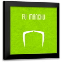 Studio, SD grafika crna modernog uokvirenog muzeja umjetnička ispisa pod nazivom - Fu Manchu