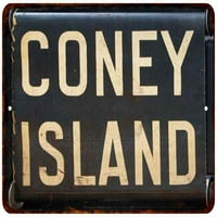 Coney Island Vintage izgled elegantnog metalnog znaka 112180020103
