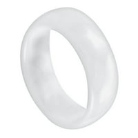 Keramički prsten bijeli prsten za zube s visokim poliranim vjenčanim prstenom za muškarce i dame