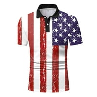 4. jula Dan nezavisnosti Polo majice za muškarce Ležerne prilike ljetne kratkih rukava od ispisane bluze
