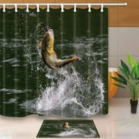 Životinjom Riba je skočila iz zavjese za tuširanje vode s kadom za kadu od kade 15,7x