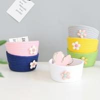 [Factory marke] Košarica za skladištenje Mali cvjetni pamučni konop okrugli kućni ljubimci igračke tipke