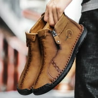 Muške čizme za gležnjeve kože Ležerne prilike cipele cipele bočne patentne patentne patentne patentne