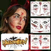 Trayknick Halloween Lažne tetovaže Realistička Halloween Tettoos Realistic Halloween Lice naljepnice