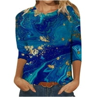 Inleife ženske ležerne tiskane majice zazor pulover, ležerna ženska proljetna tiskana majica Srednja