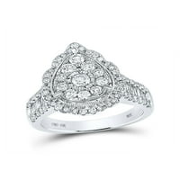 10kt bijelo zlato okruglo Dijamantno krstov za venčani prsten za venčanje 1- cttw