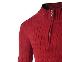 Muški pulover džemper sa ovratnikom patentni zatvarač plus baršun zbir kabela pleteni džemper Ležerni