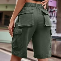 Ženske kratke hlače Teretne ženske povremene ravne cilindrične kratke hlače za više džepa