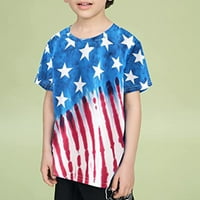 Pop prodavač Dječji majice Kids Okrugli vrat Vrhovi Dan neovisnosti Ispiši Patriotske majice Pamučna
