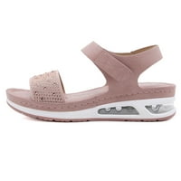Ravne sandale za žene - sandale za plažu casual otvorene nožne rimske ljetne sandale ružičaste