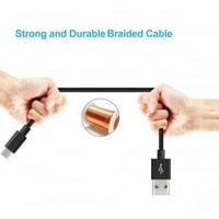 V Izdržljivi pamučni pleteni pleteni 6FT dugi tip-c USB kabel x9p
