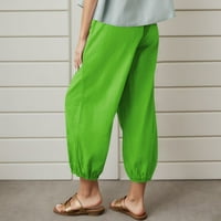 Akiihool Women Hlače Trendy Winter Plus Veličina Capri pantalone za žene Ležerne prilike visokog struka