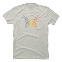 Rainbow Butterly Muss Silver krema Grafički tee - Dizajn ljudi 2xl