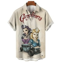 Košulja za muškarce Vintage Streetwear Majica kratkih rukava Rock and Roll Muška majica Moda Ležerna
