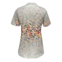 Majice s kratkim rukavima za žene za žene Ljetne cvjetne bluze za žene Business Ležerne košulje Blusas