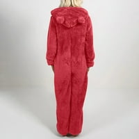 Jumpsuits za žene Dugih rukava sa kapuljačom PAJAMAS casual zimska miropla za spavanje Rompe