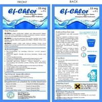 EF-Chlor 33mg tablete za pročišćavanje vode za piće za hitnu upotrebu kod kućnog ureda Komercijalna