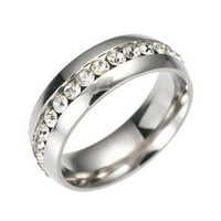 Do 50% popusta, DVKPTBK prstenovi unise od nehrđajućeg čelika kristalni prsten za muškarce i žene modni bračni pokloni za žene