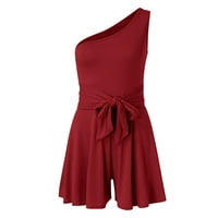 Ljeto novo multi kolor kombinezonsko suknje Jedno ramena bez rukava up detaljne kompluit