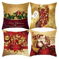 Jeashchat Božićne ukrase Zatvoreni božićni ukrasi Božićni Xmas jastuk za bacanje rešetkastog jastuka