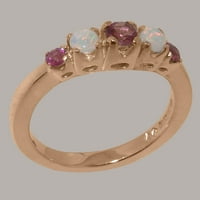 Britanci napravili tradicionalni čvrsti kruni zlatni prsten od 10k s prirodnim ružičastim turmalinom