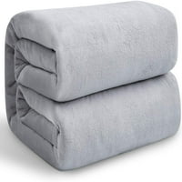 Cuddly pokrivač siva pokrivač fleece pokrivač ekstra meka i topao kauč pokrivač kauč pokrivač lekasti