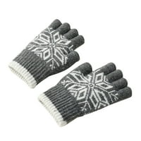 Kiplyki akcije Drže tople ženske rukavice s pola prste rukavice za zimske snježne pahulje toplo za pletenje