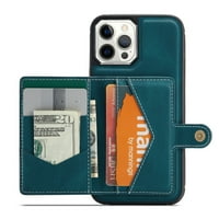 Novčanik futrole iPhone X XS sa držačem za kreditne kartice, vrhunska kožna magnetska kopča Kickstand