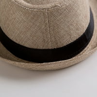 Muškarci Žene Straw Fedora Hat Trilby Kubanska sunčana kapa Panama kratki bramo cvjetni ljeto