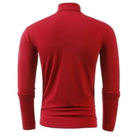 Muškarci T-majice Zimska topla visoka ovratnik modna termalna rublja Osnovna obična majica Tee pulover