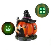 Dekoracija Halloween Halloween Witch House Statua užarena smola ili trik figurinski desktop ukras Halloween