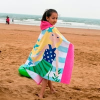 Kids dječje plivanje crtane s kapuljačom plaža ručnik za kupanje zgušnjava meka