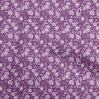Onuone Rayon ljubičaste tkanine azijski kineski cvjetni obrtni projekti Dekor tkanina tiskano od dvorišta