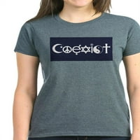 Cafepress - koegzistička majica - Ženska tamna majica