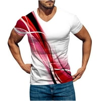 Qolati Muški kratki rukav Trendy grafički print Crewneck bluza Ležerne prilike Atletic Fit Workout Tees