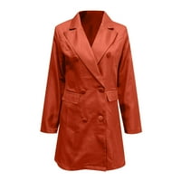 Ženska odijelo Mini haljina modna dvokrevetna notar navratnik dugih rukava Blazer Cardigan jakne