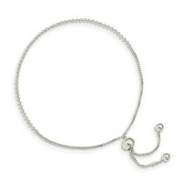 Sterling srebrni perli podesivi narukvice nakit poklopca za žene - 1. grama