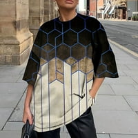 Popust Ljetne košulje za žene Crewneck Cosy bluza Geometrijski uzorak Grafički print TEE majica Ženske