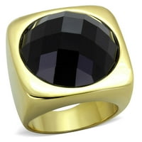 TK - IP zlatni prsten od nehrđajućeg čelika sa sintetičkim sintetičkim kamenom u mlazu