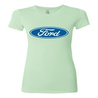 Divlji Bobby, Ford Motors Blue Logo, Automobili i kamioni, Žene Slim Fit Junior Tee, Ment, Mala