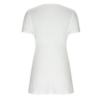 DahAx ženska košulja za blube s kratkim rukavima s kratkim rukavima, kratki rukav elegantna ležerna