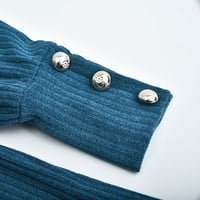 Dyfzdhu džemperi za žene trendi labavi solid kornjača dugulja pulover dugih rukava pletena top plus