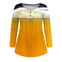 Novi ženski vrhovi Dressy casual plus veličina ženska modna casual labava bluza Oktoberfest ispis bluza